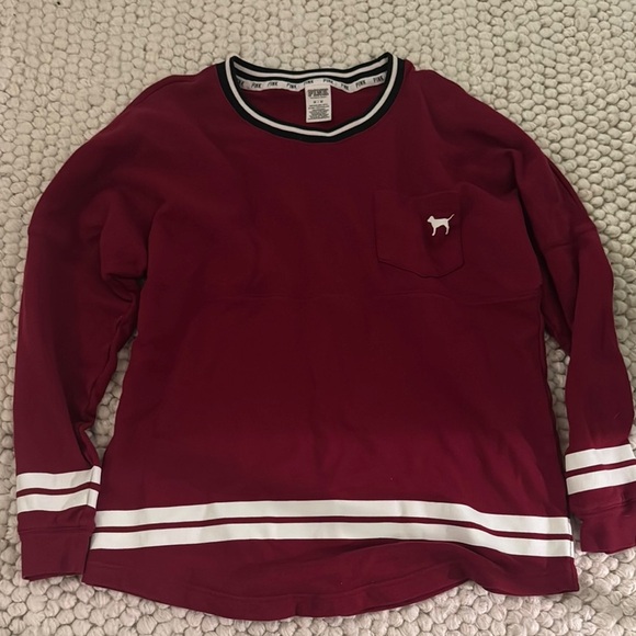 Victoria's Secret Tops - Victoria's Secret PINK Red and Black Trim Top